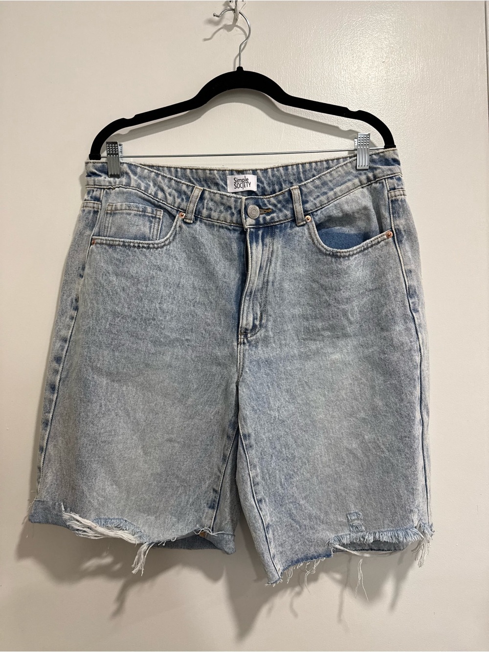 Light Blue Denim Cutoff Jorts Shorts